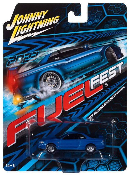 2002 Nissan Skyline GT-R BNR34 Paul Walkers Garage Fuel Fest 2023 Johnny Lightning