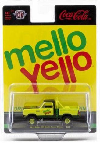 M2 Machines 1:64 Coca-Cola 2024 Release A48 - Mello Yello 79 Dodge 150 Macho Power Wagon