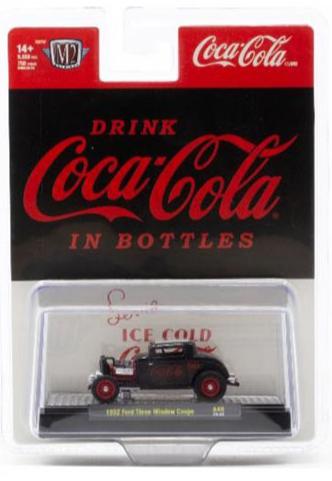 M2 Machines 1:64 Coca-Cola 2024 Release A48 - Coca-Cola 32 Ford 3 Window Coupe