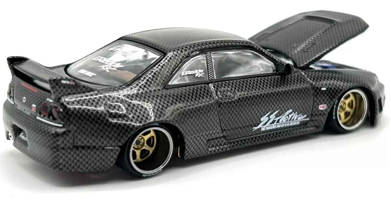 1/64 Nissan Skyline GT-R (R33) Active Carbon R Kaido House x Mini GT