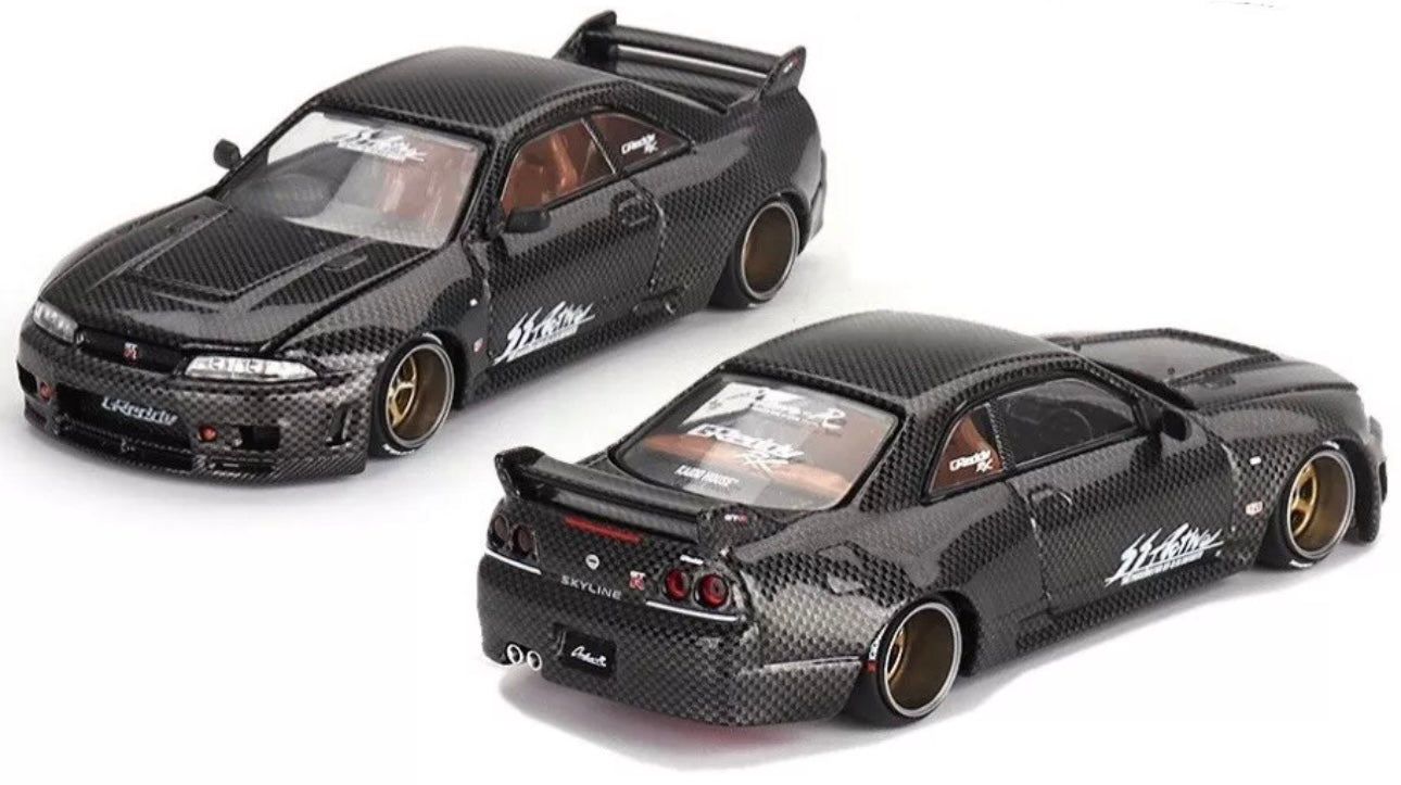 1/64 Nissan Skyline GT-R (R33) Active Carbon R Kaido House x Mini GT