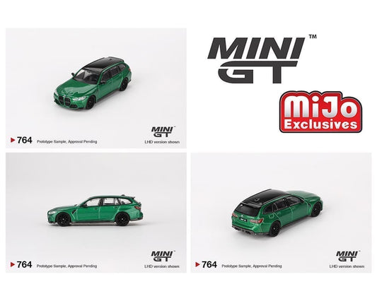 Mini GT 1:64 BMW M3 Competition Touring Isle of Man – Green Metallic – MiJo Exclusives