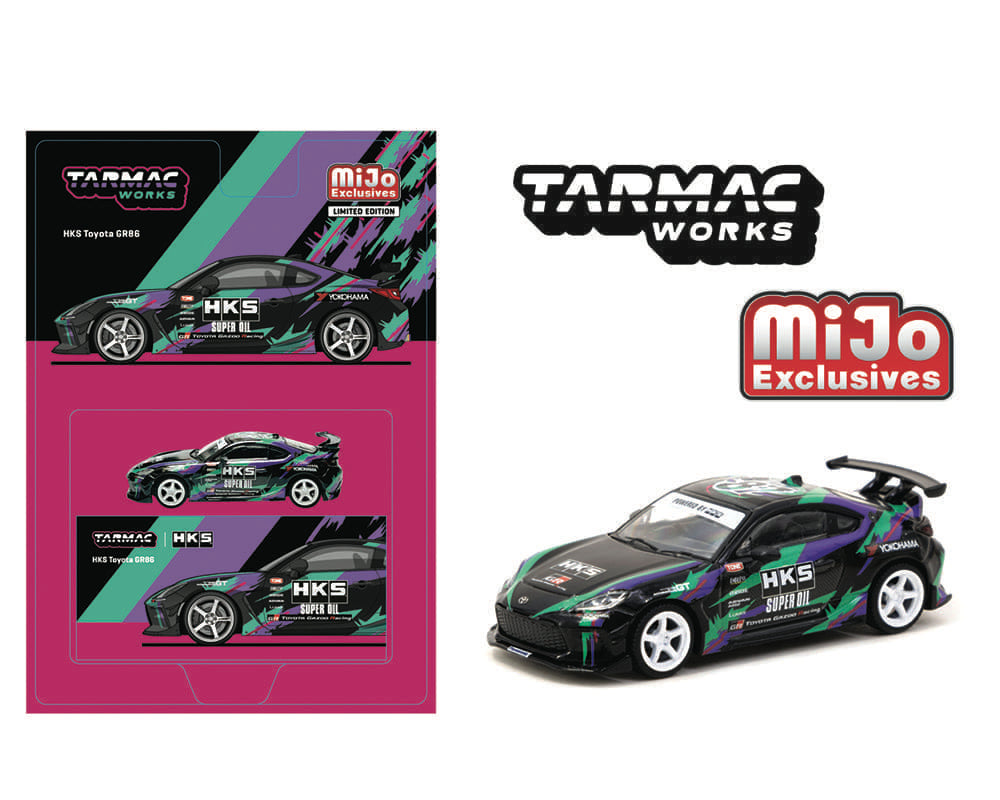 Tarmac Works 1:64 HKS Toyota GR86 – Black – Global64 – Mijo Exclusives