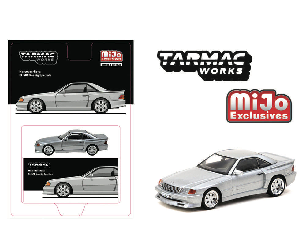 Tarmac Works 1:64 Mercedes-Benz SL 500 Koenig Specials – Silver- Global64 – Mijo Exclusives