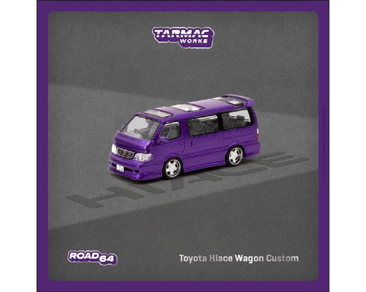 Tarmac Works 1:64 Toyota Hiace Wagon Custom – Purple – Road64