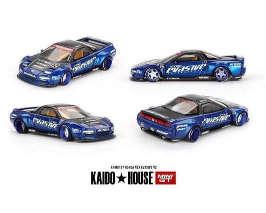 Kaido House x Mini GT 1:64 Honda NSX Evasive V2 – Blue