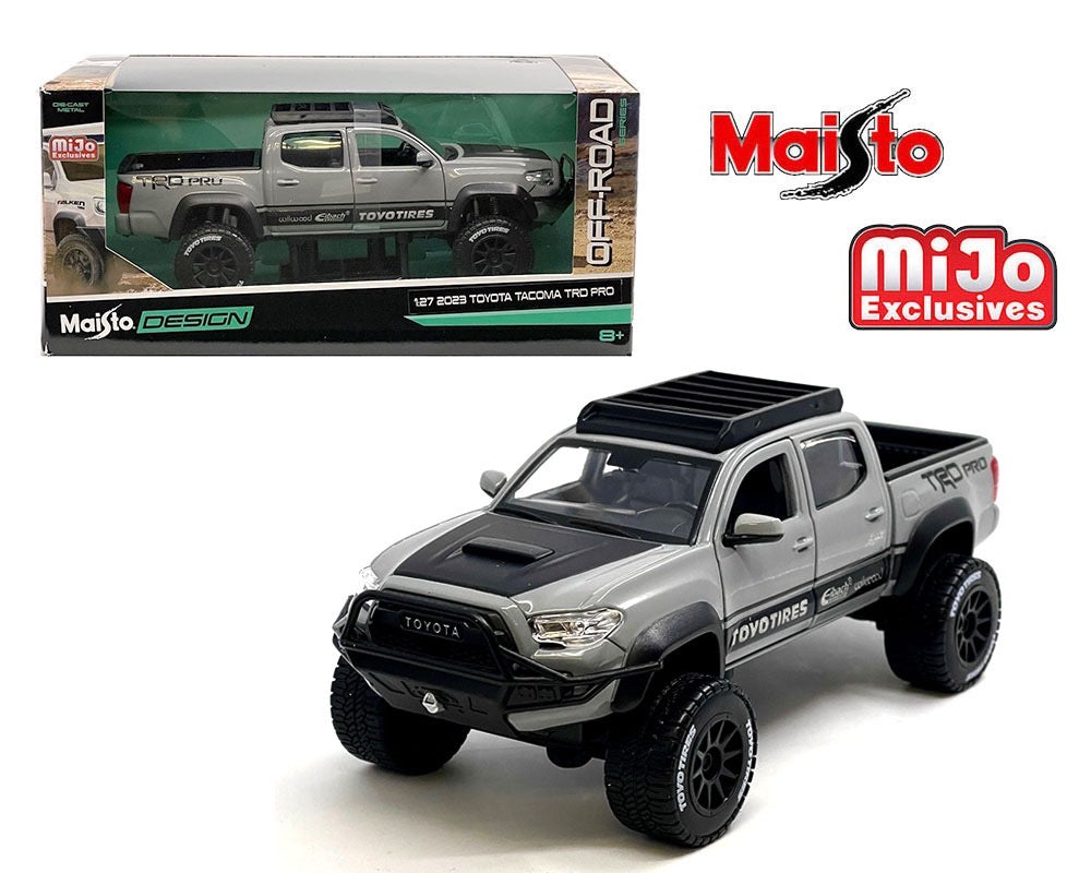 Maisto 1:24 Toyota Tacoma TRD Off Road Toyo Tires – Cement Grey – Maisto Design – Mijo Exclusives