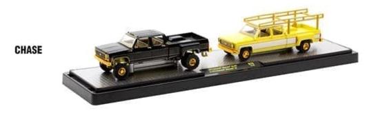 M2 Machines 1:64 Auto-Haulers Release 78 Assortment:  Mid-1970s Chevrolet Silverado 30 Dually trucks