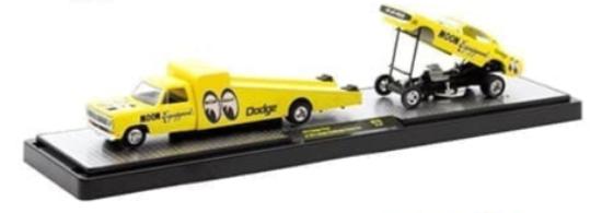 M2 Machines 1:64 Auto-Haulers Release 78 Assortment:  1974 Dodge ramp truck & 1971 Challenger Funny Car – Mooneyes